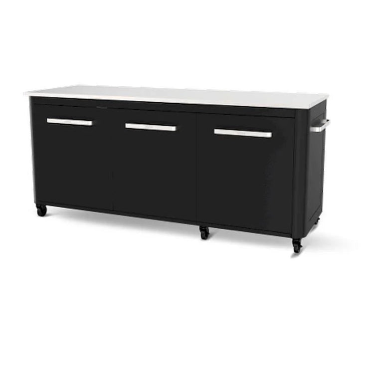 Cozze Werkbank, Werkbank, 3 Türen und 6 Rollen, mit klappbaren Arbeitstischen, 180 cm