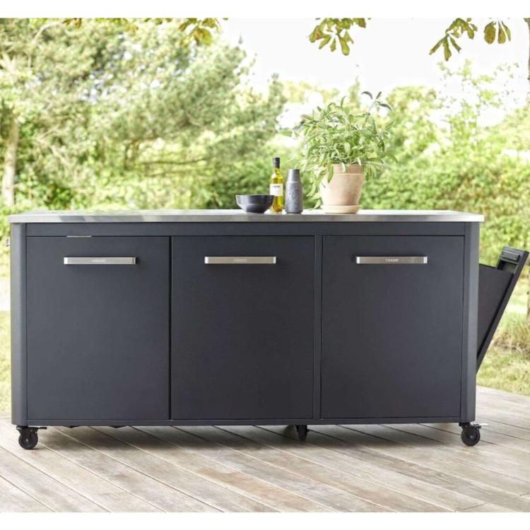 Cozze Werkbank, Werkbank, 3 Türen und 6 Rollen, mit klappbaren Arbeitstischen, 180 cm