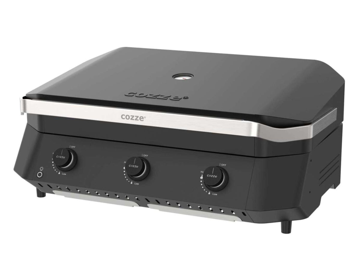 Cozze Plancha G-800 mit Deckel und 3 Brennern 9,6 kW