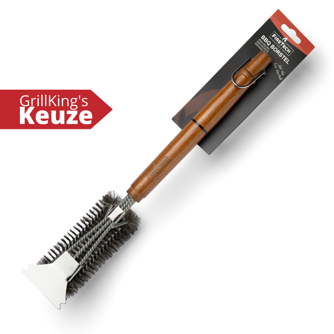 Brosse pour barbecue FireTech 3 pièces avec Grattoir