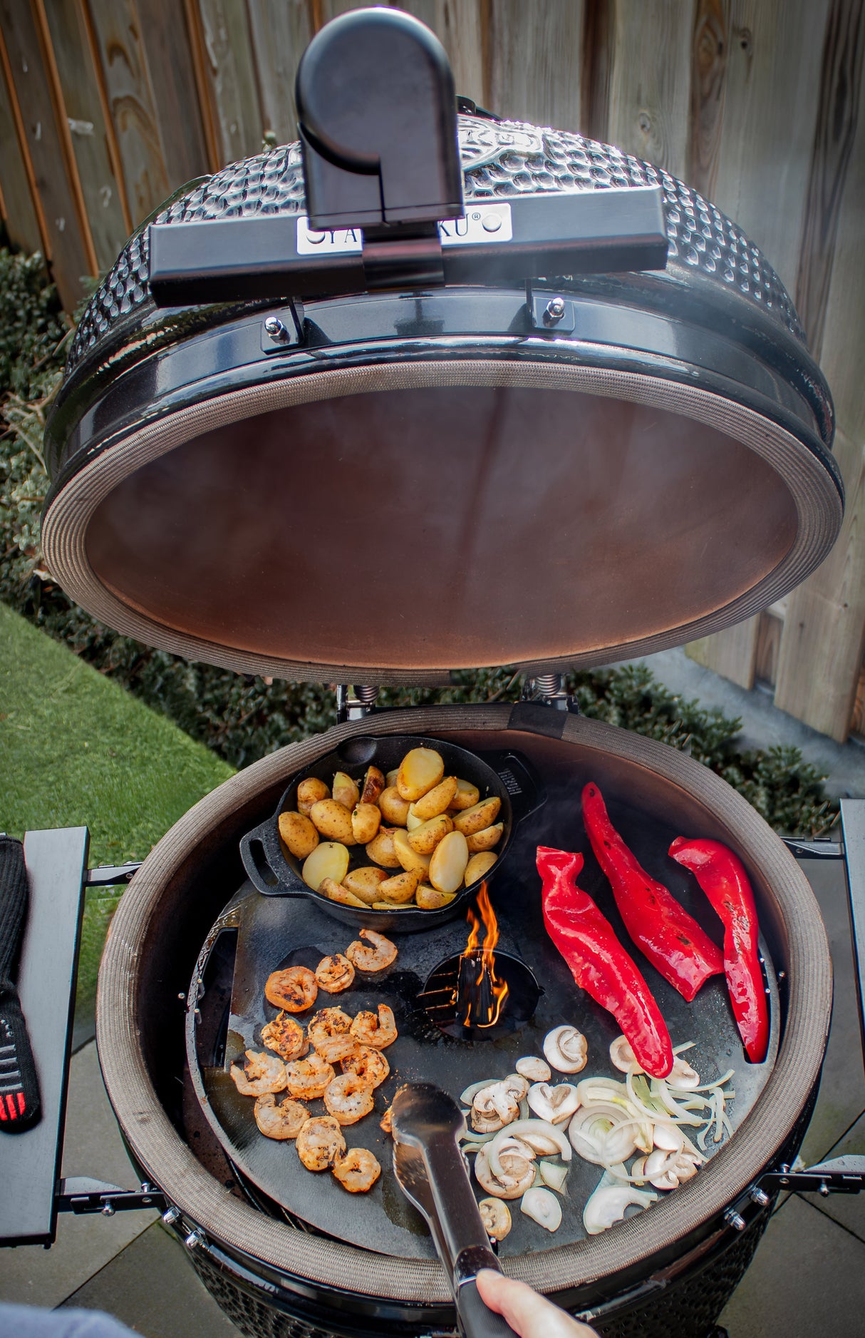 FireTech – Plancha für großen Kamado