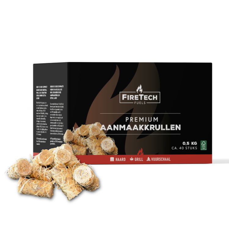 FireTech Premium Aanmaakkrullen ca. 40 stuks 500 gr