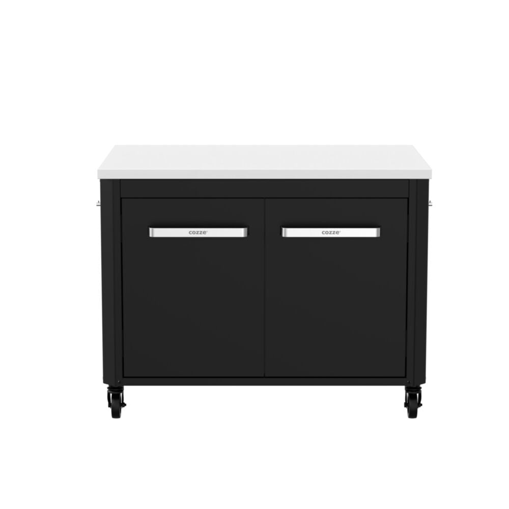Cozze Werkbank 2 Türen und 4 Rollen mit klappbaren Arbeitstischen 120 cm