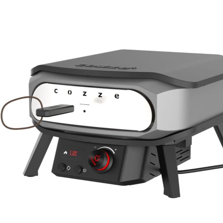 Cozze Pizza Electrisch 13 inch met Premium Roterende Pizzasteen 230 V