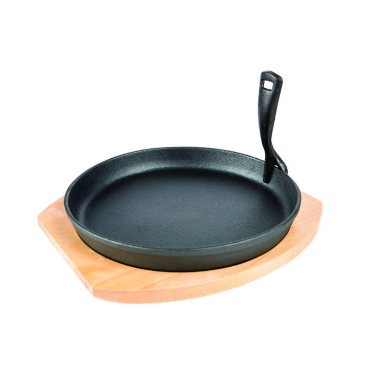 Grill Guru - Gusseisen-Kochplatte & Halter