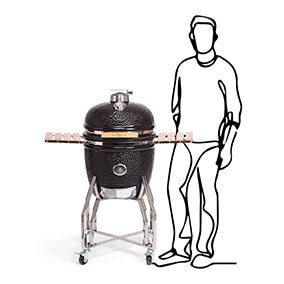 YAKINIKU - Large 19 inch Kamado incl. Onderstel en Zijtafels MODEL 2023