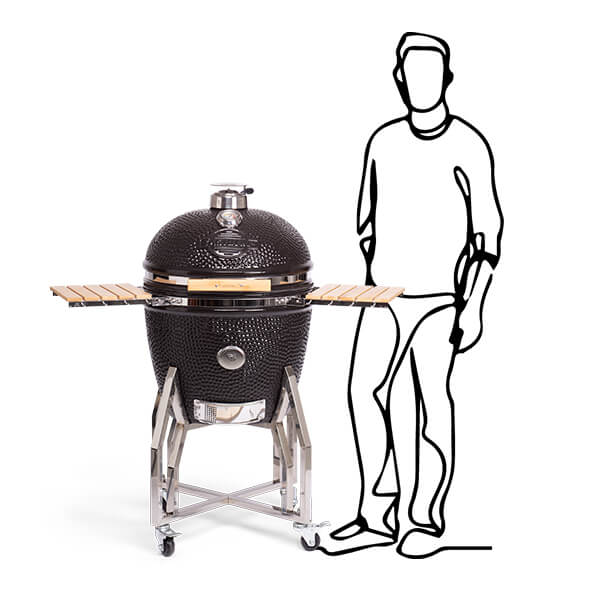 YAKINIKU - Xlarge 22 inch Kamado incl. Onderstel en Zijtafels