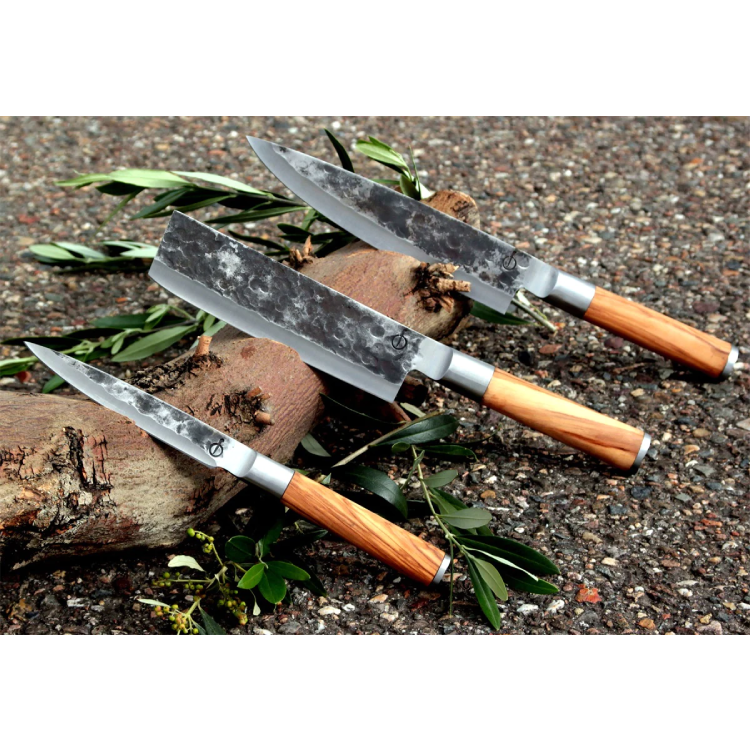 FORGED Olive 3-delig messenset RVS