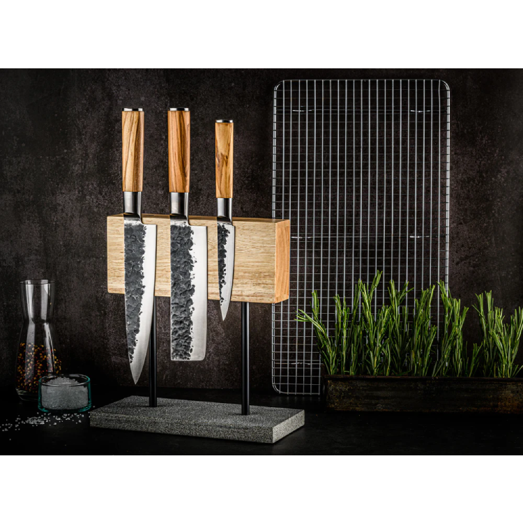 FORGED Olive 3-delig messenset RVS