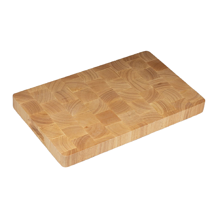 Planche à découper en bois d'hévéa et hêtre 53 x 32,5 x 4,5 cm