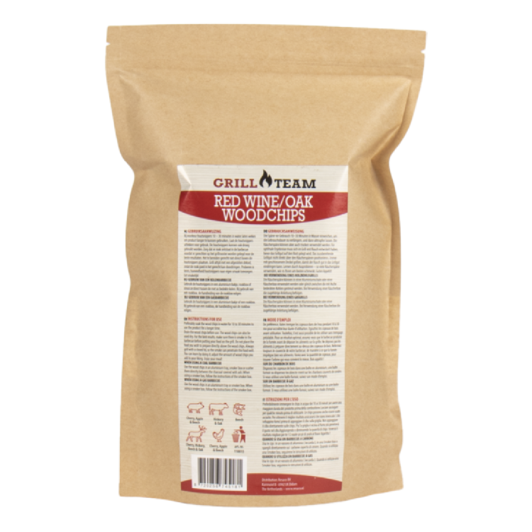 Copeaux de vin rouge/fumés de chêne