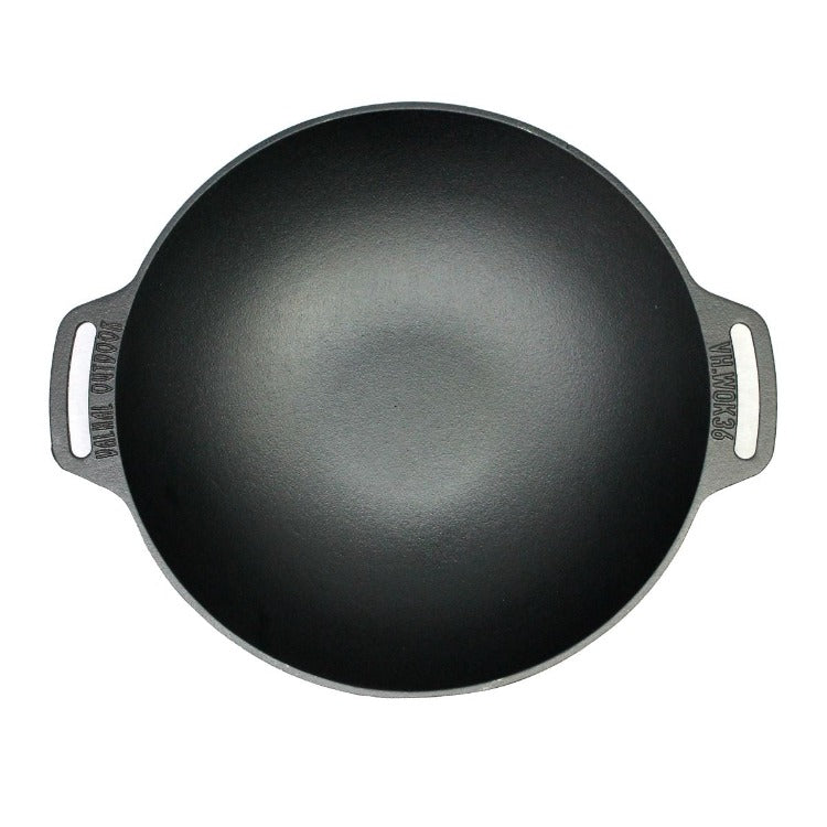 Valhal Outdoor - Wokpfanne aus Gusseisen mit Griffen ø 36 cm