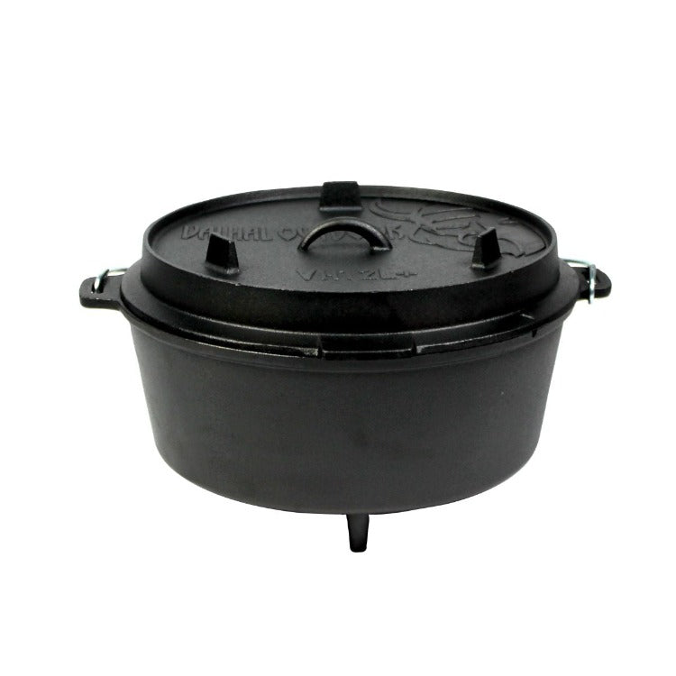 Valhal Outdoor - Cocotte en fonte avec pieds, 12 litres