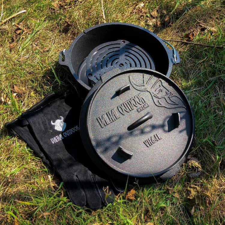Valhal Outdoor – Schmortopf aus Gusseisen, 6,1 Liter