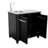 Cozze Werkbank 2 Türen und 4 Rollen mit klappbaren Arbeitstischen 120 cm