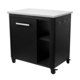 Cozze Werkbank 2 Türen und 4 Rollen mit klappbaren Arbeitstischen 120 cm