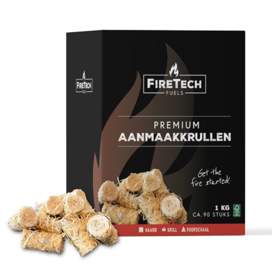 FireTech Premium Aanmaakkrullen ca. 90 stuks 1kg