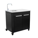 Cozze Werkbank 2 Türen und 4 Rollen mit klappbaren Arbeitstischen 120 cm