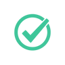 Checkmark with circle green