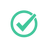 Checkmark with circle green