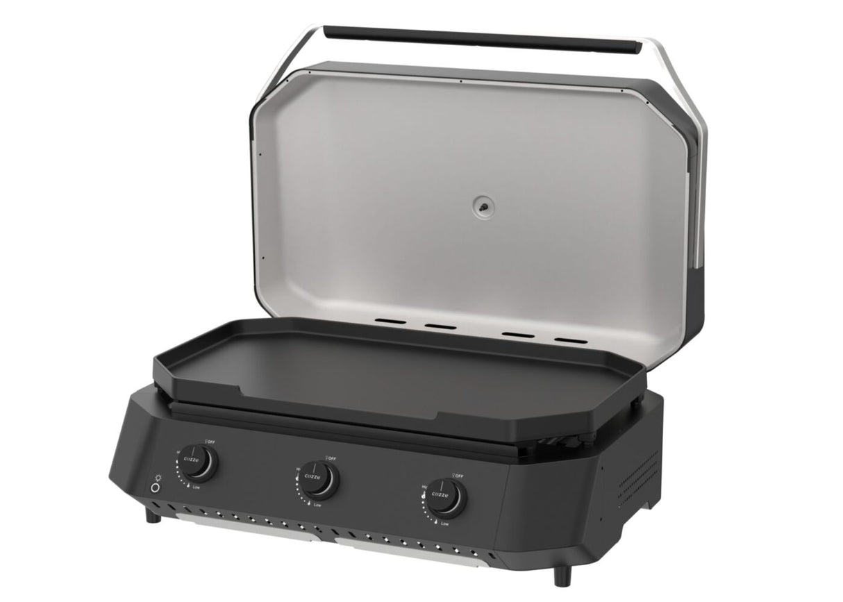 Cozze Plancha G-800 mit Deckel und 3 Brennern 9,6 kW