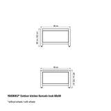 Yakiniku - Luxe buitenkeuken Kamado bok 80x80cm