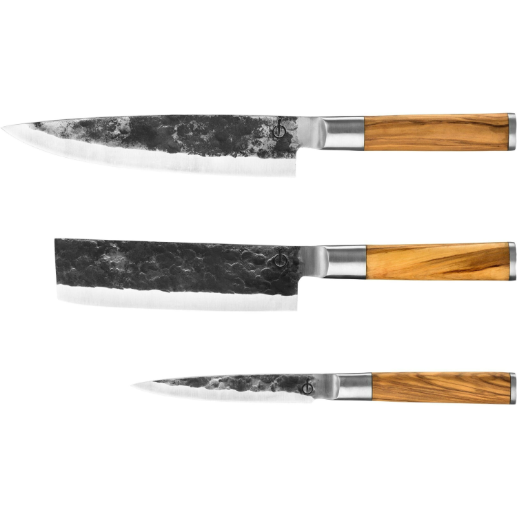 FORGED Olive 3-delig messenset RVS