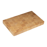 Planche à découper en bois d'hévéa et hêtre 53 x 32,5 x 4,5 cm