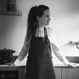 Combekk - Leren schort zwart