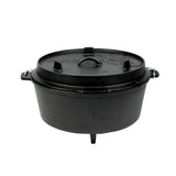 Valhal Outdoor - Cocotte en fonte avec pieds, 12 litres