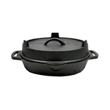 Valhal Outdoor - Poêle à frire en fonte avec couvercle ø 25 cm et motif grill
