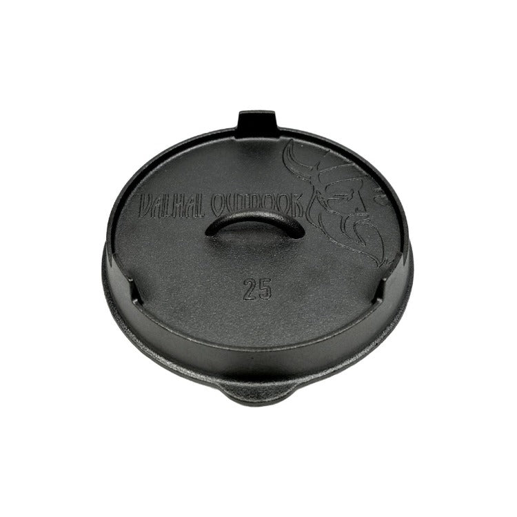 Valhal Outdoor - Skillet Gietijzer Deksel ø 25cm met Grillpatroon