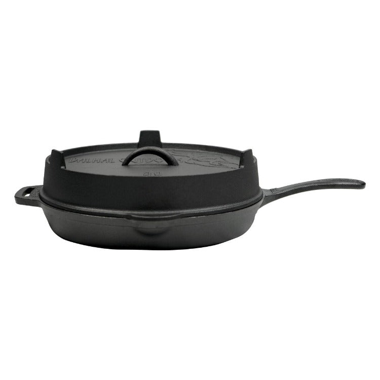 Valhal Outdoor - Skillet Gietijzer Deksel ø 30cm met Grillpatroon