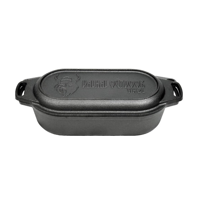 Valhal Outdoor - Faitout/2 poêles ovales en fonte 2 litres